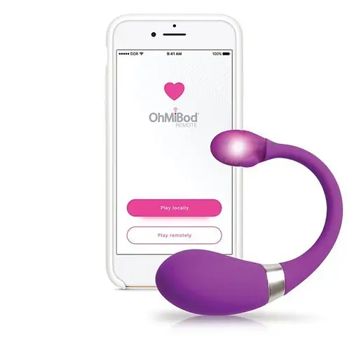 Віброяйце Kiiroo OhMiBod Esca 2 18.5 см фіолетовий - фото 4