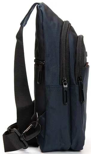 Чоловіча сумка слінг тканинна, синій Lanpad sum0028693 - фото 5