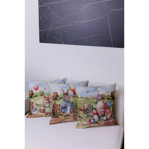 Наволочка Прованс Настроение Зайчиха с утенком гобеленовая 45х45 см (44324) - фото 3