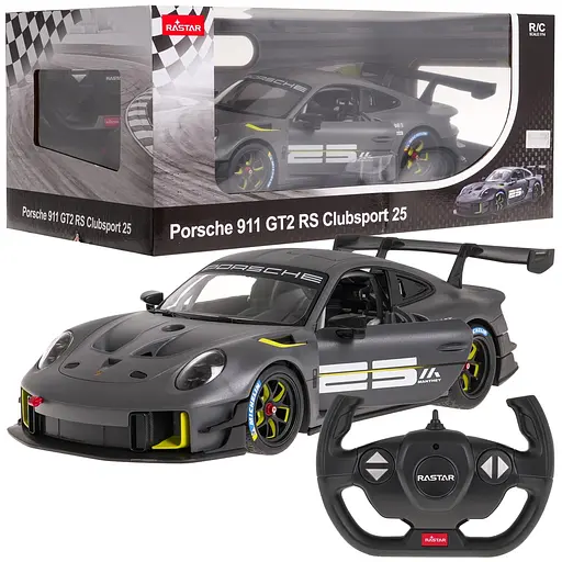 Машинка Porsche 911 GT2 RS Clubsport сірий RASTAR модель 1:14 Автомобіль на дистанційному керуванні + пульт