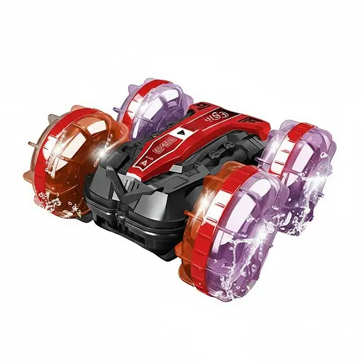 Трюкова машинка-амфібія на радіокеруванні 911-736 A-03, Акумулятор 3.7V, Пульт 2.4GHZ, Водонепроникна, Червона