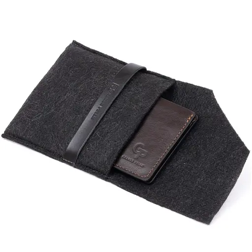 Кожаный портмоне Grande Pelle 9х10х1 см acs0014771 - фото 5