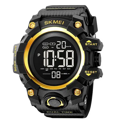 Годинники чоловічі спортивні Skmei 2140 hamlet (Чорний з золотистим)