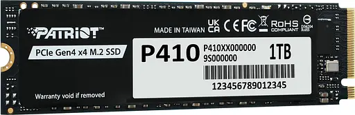 SSD NVMe накопитель PATRIOT P410 1Tb PCIe Gen4x4 M.2 2280 (P410P1TBM28H) - фото 3