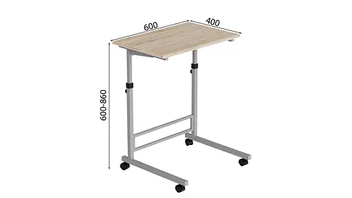 Стол приставной Амиго 62x60x40 металл Серый ДСП Дуб Сан-Марино 16мм FRD-102541 - фото 3