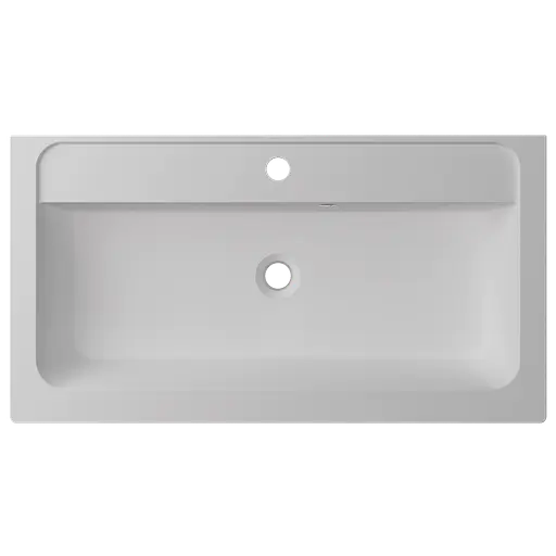 Раковина матова врізна Amidicon Pandora 80 800x430 з литого каменю PANDORA_80_MAT, Білий матовий - фото 4