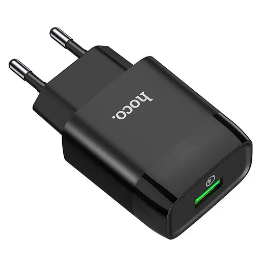Зарядний пристрій Hoco C72Q USB QC 18W чорний - фото 3