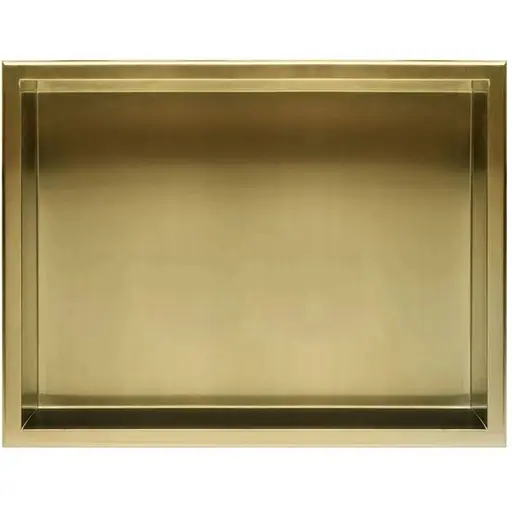 Вбудована полиця Rea 30x45 brushed gold з обідком REA-05607, Золотий - фото 1