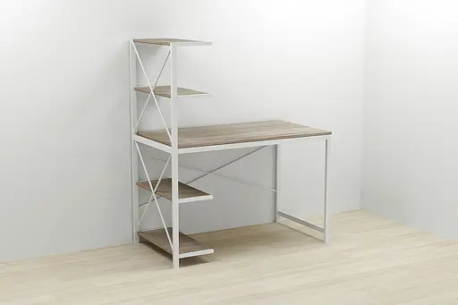 Компьютерный стол Ferrum-decor Джек 75x140x60 Белый ДСП Сонома Трюфель (FRD-104411)