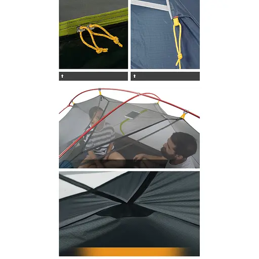 Намет Naturehike Mongar UL NH19M002-J двомісний ультралегкий темно-синій - фото 6