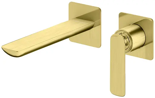 Смеситель для умывальника Kohlman Experience brushed gold + BOX скрытого монтажа QW180EGDB Золотой - фото 1