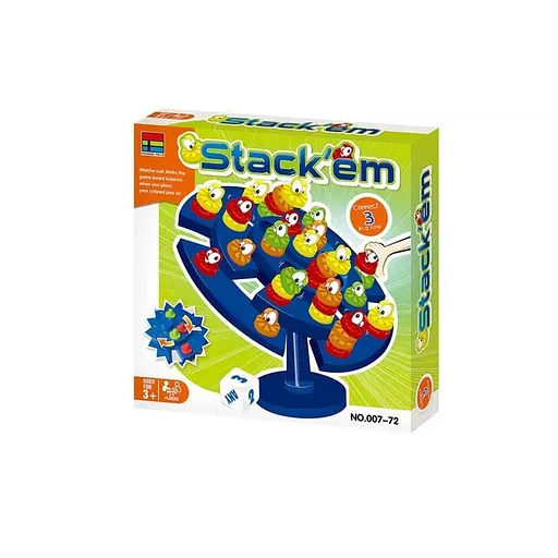 Настільна гра "Stackem" Bambi 007-72 фішки трьох кольорів - фото 2