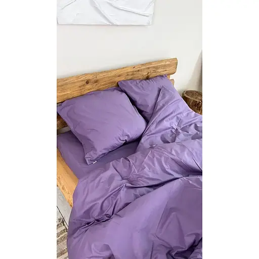 Комплект постільної білизни Євро #Smoky purple димчато-фіолетовий - фото 4