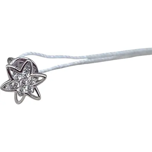 Золота моносережка-пуссета Favoritum з фіанітами. 211896_1_Б