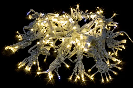 Гірлянда вулична світлодіодна Завіса для тераси Laplandia з мерехтінням, білий ПВХ провід 3х2 мТепле Біле (ww.03.6w.400.F+) - фото 3