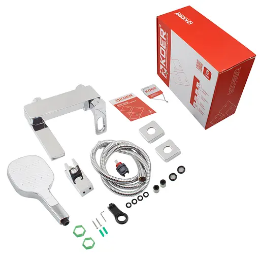 Смеситель для ванны Koer KB-41031-01 с коротким изливом KR5436 Хром - фото 4