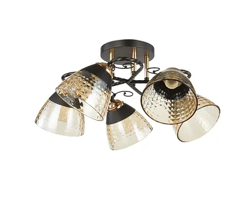 Люстра декоративная VALESO V 6217-5 BK+FG