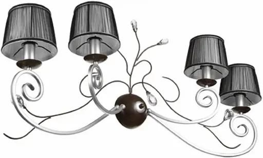 Бра 4x40W, E14, 90998 металл хром./ткань - фото 2