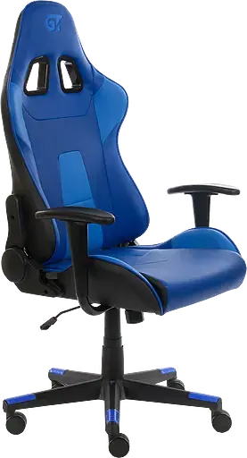 Геймерское кресло GT Racer черное с синим (X-2317 Black/Dark Blue) - фото 2