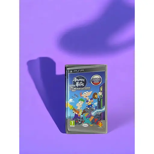Локализованный лицензионный диск на PSP лицензия Финес и Ферб: Покорение 2-го измерения