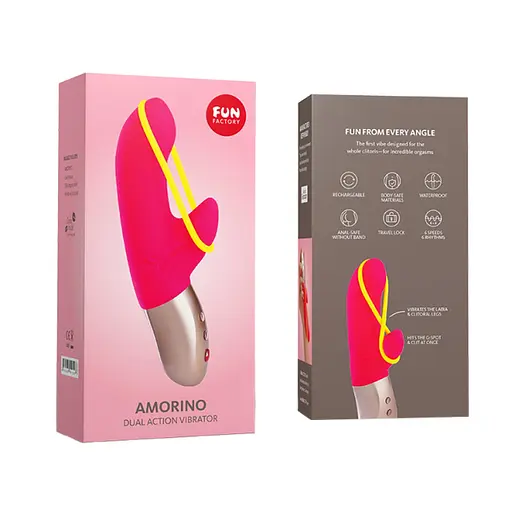 Вібратор-кролик Fun Factory Amorino Deluxe 17.7 см рожевий - фото 5