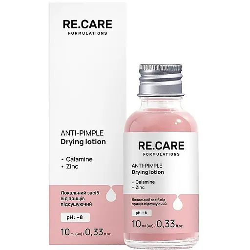 Локальний засіб від прищів підсушуючий Re.Care Anti-Pimple Drying Lotion 10 мл