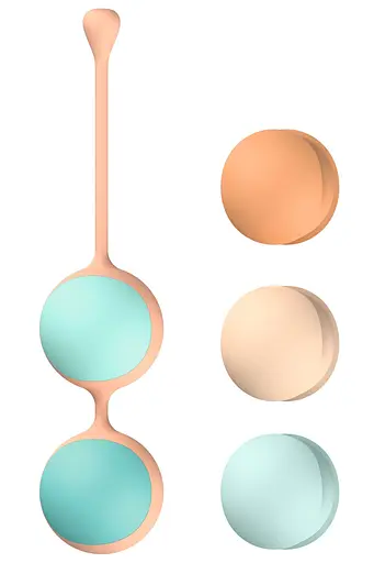 Вагинальные шарики Liebe Pleasure Toys Kewos, 14 см, мятный - фото 3