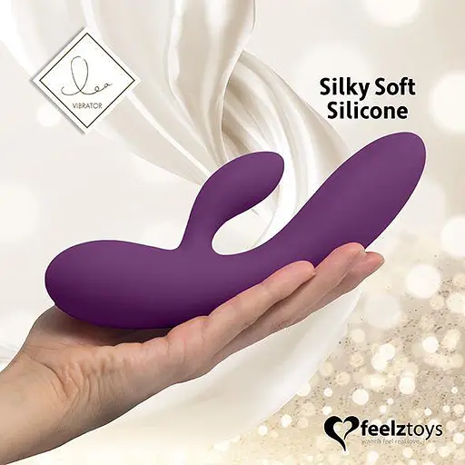 Вібратор-кролик FeelzToys Lea 20.2 см фіолетовий - фото 3