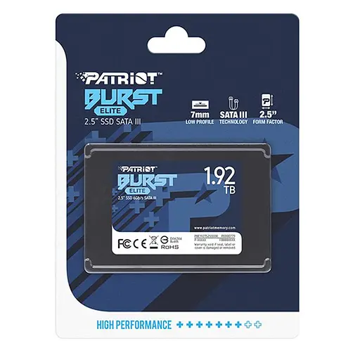 Накопичувач SSD 1.92TB Patriot Burst Elite 2.5 SATAIII TLC (PBE192TS25SSDR) - фото 3