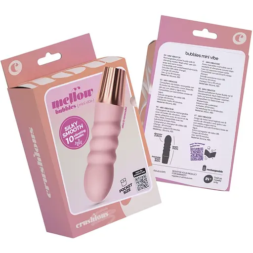 Міні-вібратор Crushious Mellow Bubbles рожевий 11 х 2.8 см - фото 8