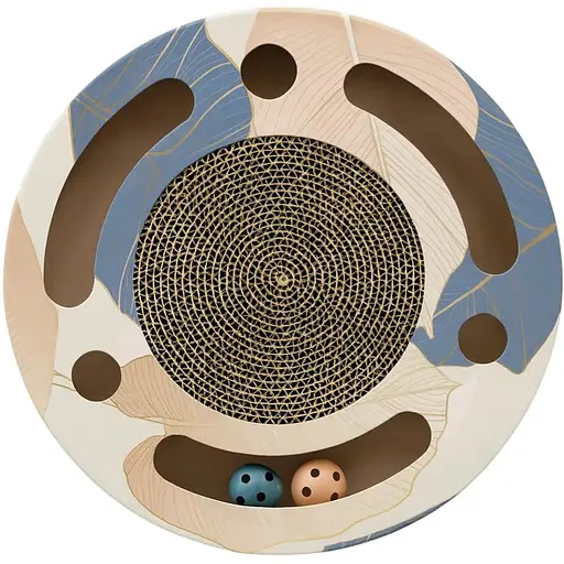 Дряпка Trixie для котів Барабан із двома кульками та котячою м'ятою картонна 33х5.5 см [CD] - фото 1