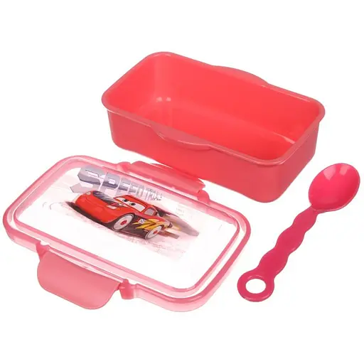 Ланч-бокс детский Laprida Тачка красный пищевой пластик + бутылка 64-21-1905 - фото 2