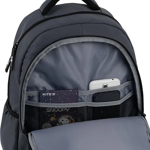 Рюкзак GoPack Education Teens 184 темно-серый Темно-серый (GO26-184L-4) - фото 14