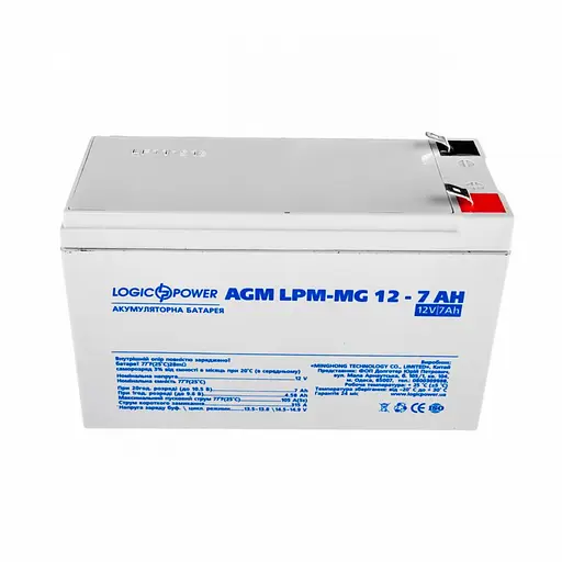 Акумуляторна батарея для ДБЖ LogicPower AGM 12 V / 7 А*ч (LP6552) - фото 2