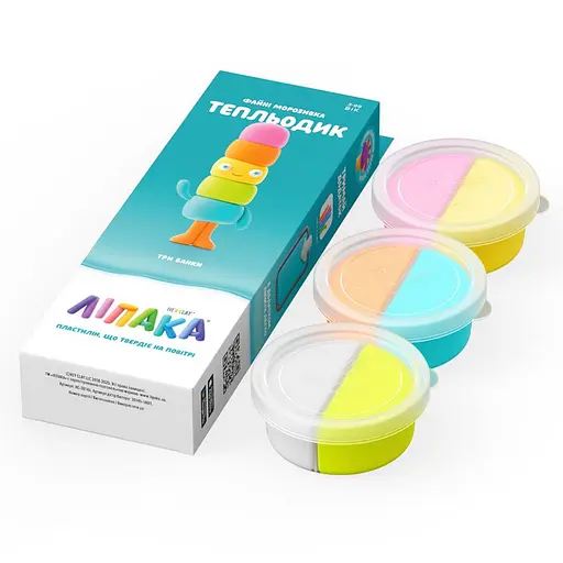 Набор пластилина "Файные мороженые: Тепльодик" Липака 30145-UA01 самостоятельно затвердевает - фото 2