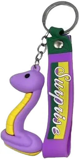 Брелок силиконовый с хлястиком Змея сюрприз 7 см (в ассортименте)