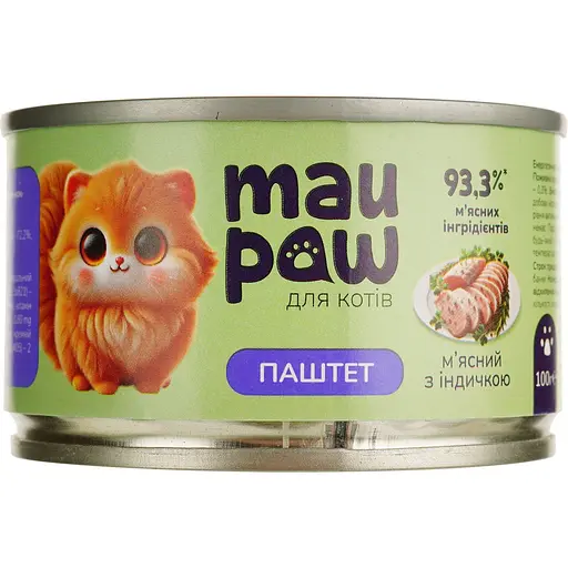 Набор влажного корма для взрослых кошек MAU PAW 600 г (5 шт. + 1 шт. подарок х 100 г) - фото 5