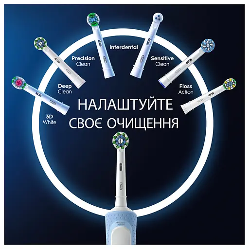 Набор: зубчатая щетка Оral-B Vitality Pro Protect X Clean D103 Blue + зубная паста Oral-B Pro-Science Восстановление эмали Деликатное отбеливание 75 мл - фото 7