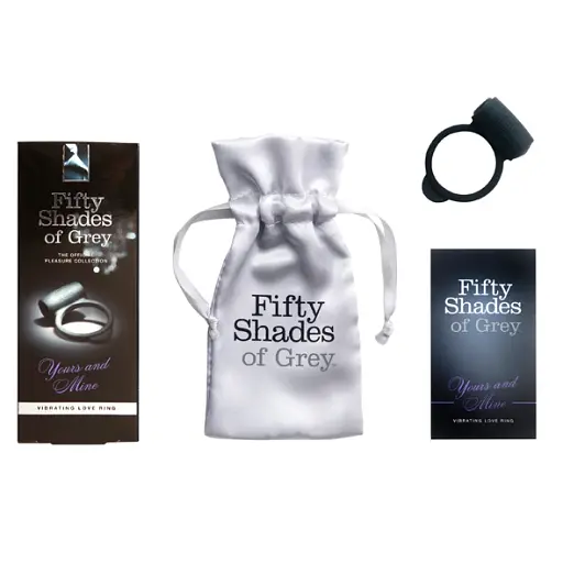 Эрекционное кольцо с вибрацией Fifty Shades of Grey 5 см черный - фото 4