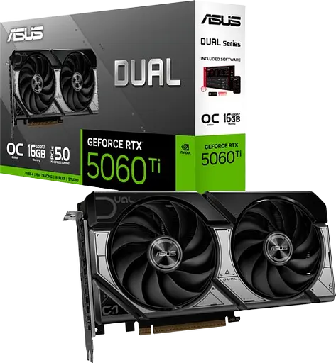 Відеокарта GeForce RTX 5060 Ti 16GB Asus Dual OC (DUAL-RTX5060TI-O16G)