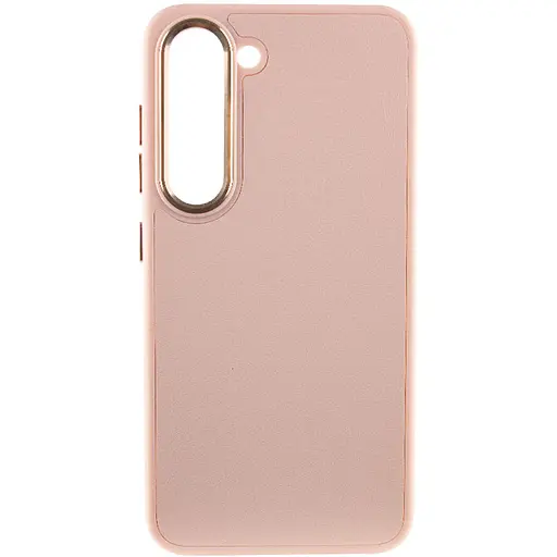 Кожаный чехол Bonbon Leather Metal Style для Samsung Galaxy S23 Розовый / Light Pink