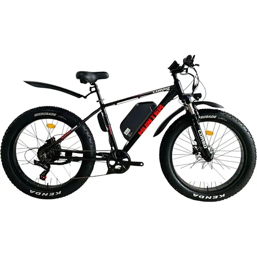 Електровелосипед Corso Hunter HT-65108, 26", для дорослих, мотор-колесо, літієвий акумулятор, амортизація, дискові гальма