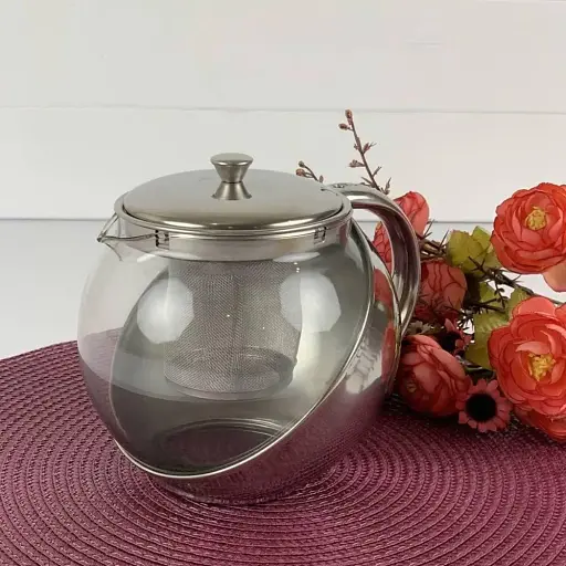 Заварочный чайник 1,1 л Edenberg FRU-369 сито и корпус из нержавейки - фото 3