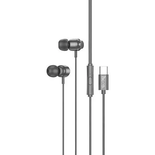 Проводные наушники Hoco M122 Power metal universal digital earphones with microphone Type-C, 1.2m, black