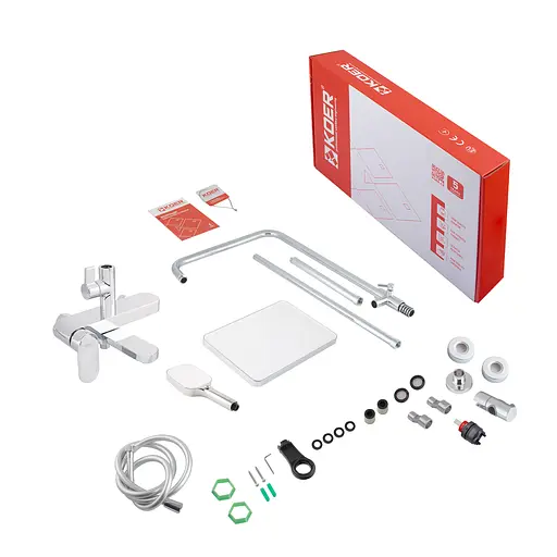 Душова система Koer KB-56030-01 3 функції KR5427, Хром - фото 3