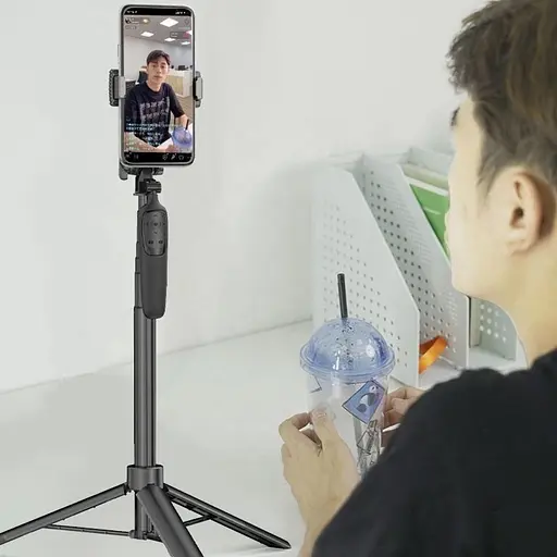 Штатив-трипод Adyss A65 с пультом 1.5 m черный - фото 2