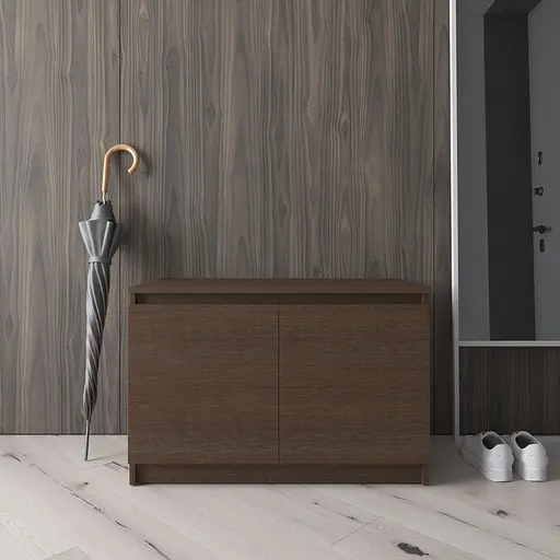 Тумба для взуття Vays R-20 Венге Темний, без ручок, ЛДСП, 80×40×53 см - для передпокою, коридору