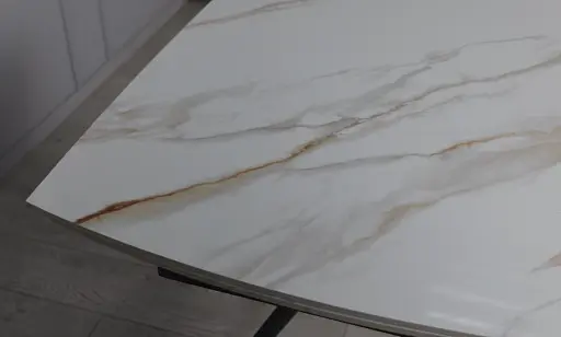 Стіл Віраж 1400/2000x900x750 молочний глянець чорні ноги - фото 8