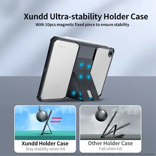 TU+C чохол Xundd Stand c посиленими кутами для Samsung Galaxy Tab A9 (8.7'') Чорний - фото 4