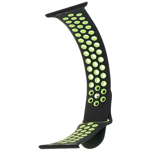 Ремешок Apple Watch Nike Sport 42/44/45/46/49 мм Черный Зеленый - фото 1